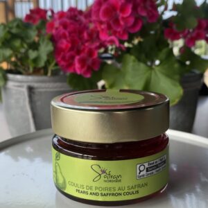 Coulis de poires au safran