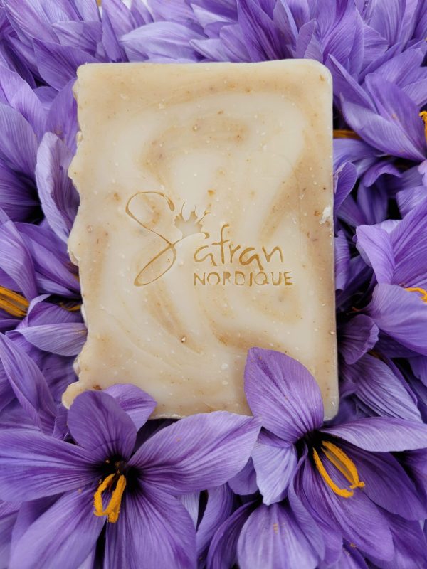 Savon artisanal "Olive & crocus" argile blanche avoine, curcuma et gingembre – Image 3